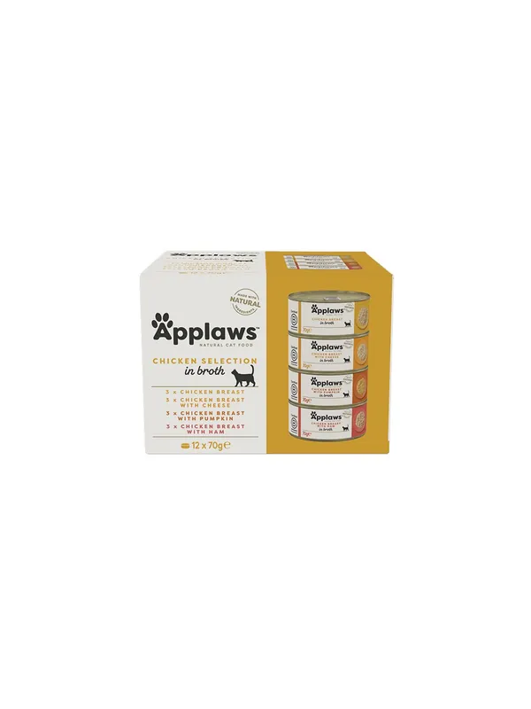 Applaws puszki dla kota Multipack Chicken 12x70g Dodaj do koszyka