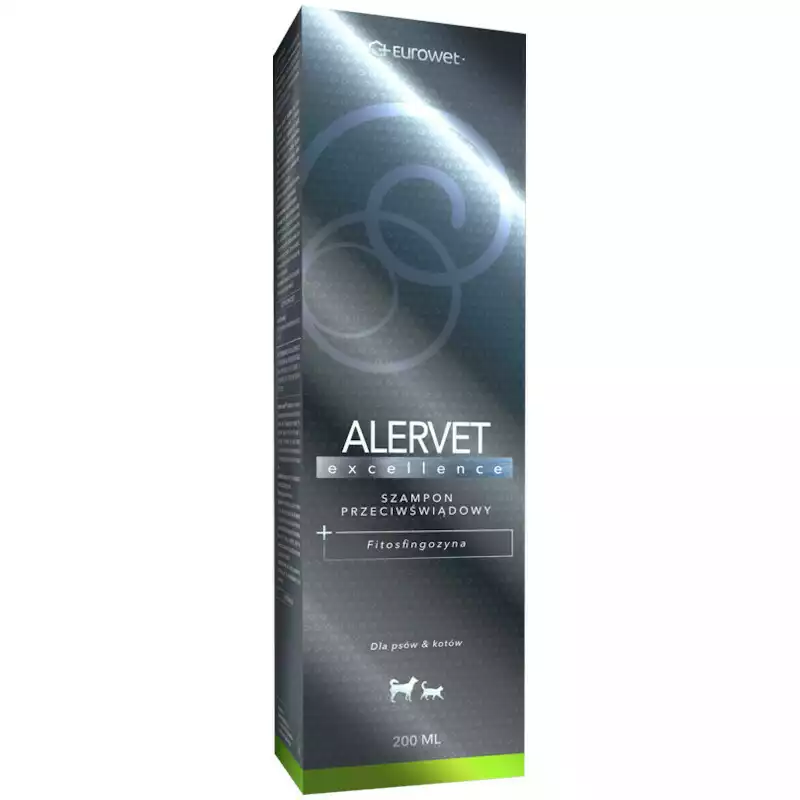 EUROWET Alervet Excellence - Szampon przeciwświądowy z fitosfingozyną dla psów i kotów 200ml Wyjątkowa oferta
