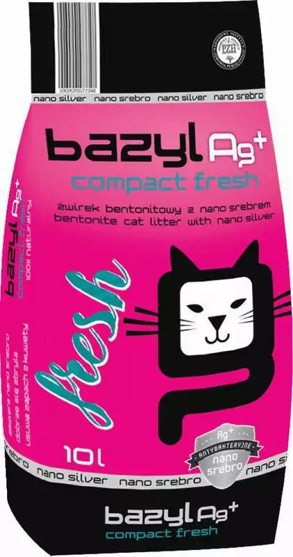 BAZYL Compact Fresh Ag+ - żwirek ze srebrem, zbrylający 10l Zniżka