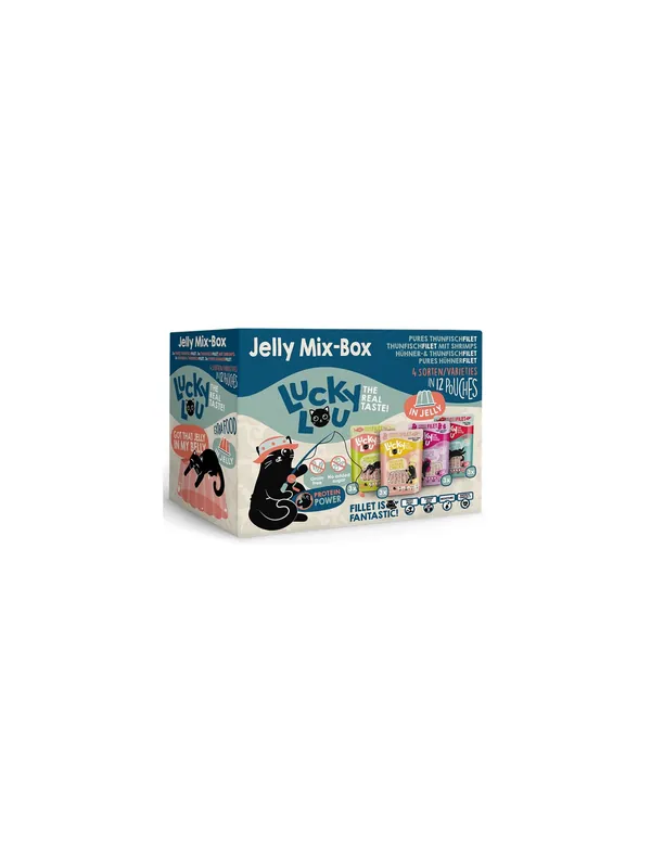 Nowość Lucky Lou Extrafood Jelly-Mix-Box Multipack w galaretce saszetki 12x70g
