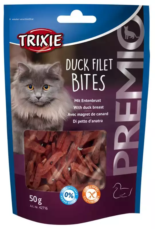 TRIXIE PREMIO Duck Filet Bites - przysmak dla kota, filety z kaczki, 50g Super okazja