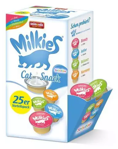 ANIMONDA - Milkies Selection Mix - Mleko dla kotów, 20x15g Nie przegap