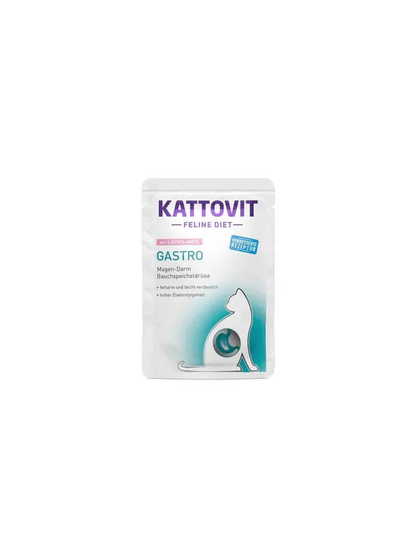 Kattovit Feline Diet Gastro łosoś i ryż saszetka 85g Tylko dziś