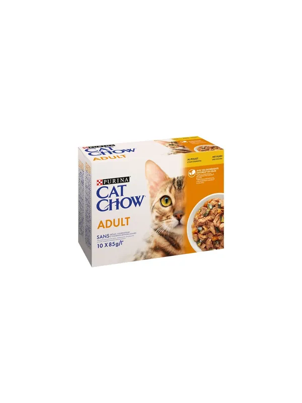 Purina Cat Chow Kurczak i cukinia saszetki 10x85g Rabat