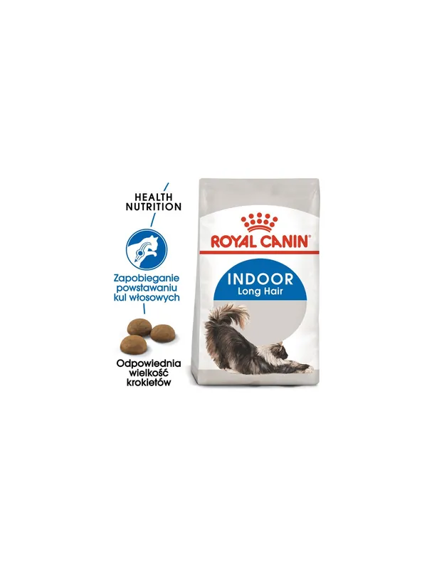 Royal Canin Indoor Long Hair karma sucha dla kotów dorosłych, długowłose, przebywających wyłącznie w domu 2kg Okazja