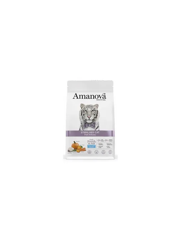 Amanova Cat Sterilised Fish Delicacy - biała ryba 1,5kg Nowość