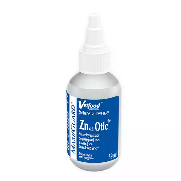 MAXI/GUARD Zn 4.5 Otic - płyn do leczenia zakażeń zewnętrznego przewodu słuchowego, 59ml Nowość