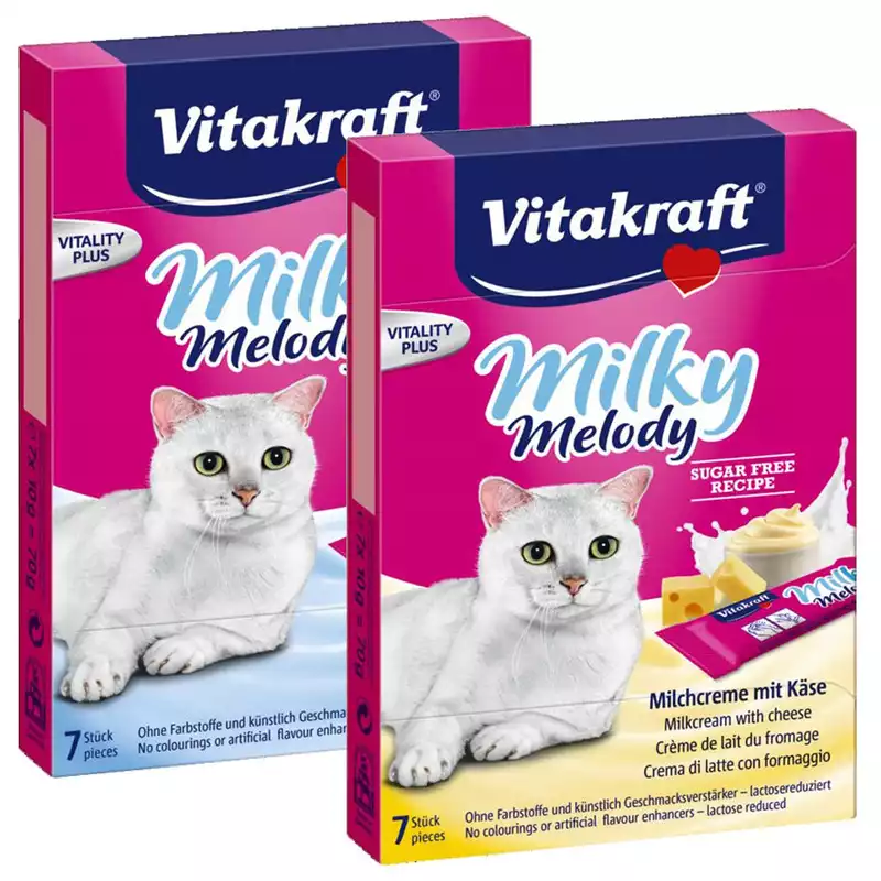 Tylko do końca tygodnia VITAKRAFT - MILKY MELODY - mleczny przysmak dla kota, 7x10g