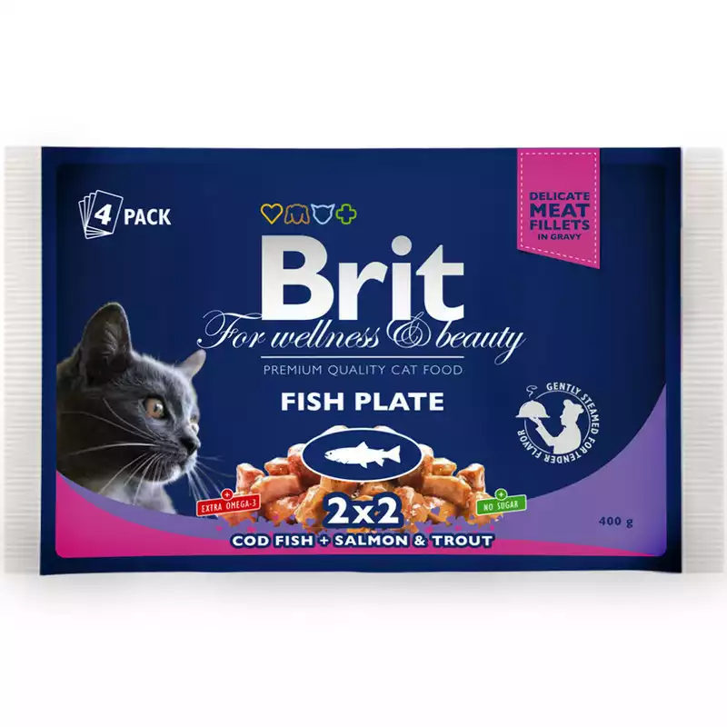 BRIT Premium Fish Plate - karma dla kotów, rybny multipack 400g Oferta