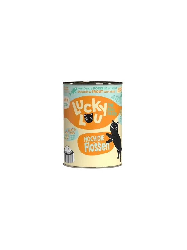 Lucky Lou Lifestage Adult Drób i pstrąg puszka 400g Taniej