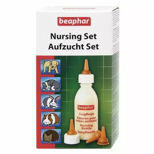 Hit cenowy Beaphar Nursing Set - zestaw do karmienia młodych zwierząt, butelka + smoczki