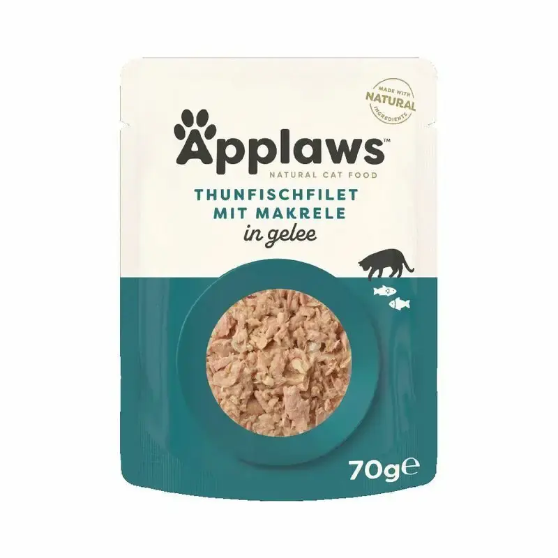 Promocja Applaws Natural Tuna & Mackerel - karma dla kota z tuńczykiem i makrelą w galaretce, saszetka 70g