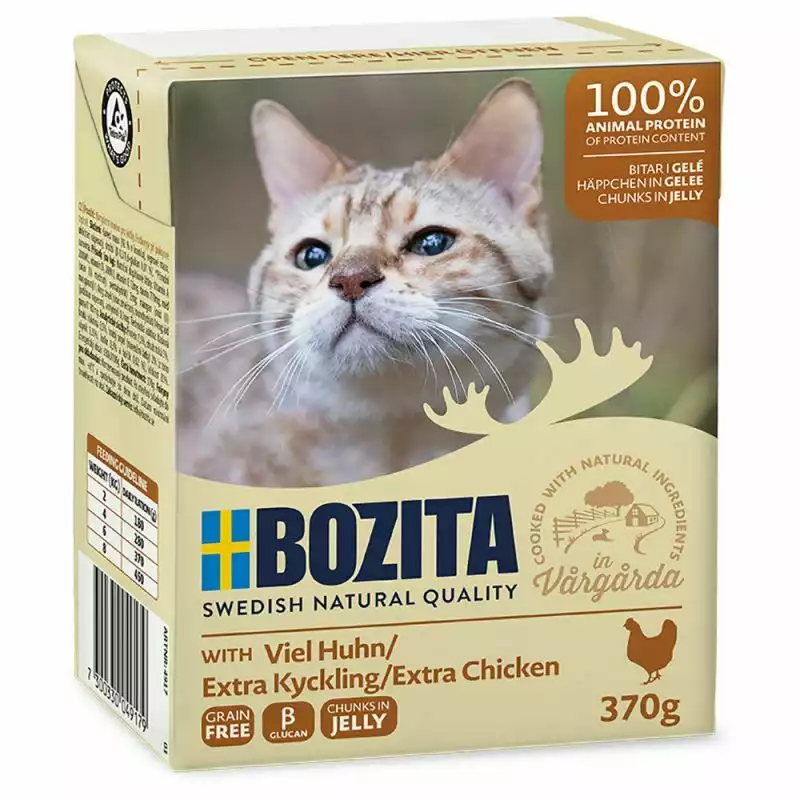 Wybór klientów Bozita Extra Kyckling- karma dla kota z kurczakiem w galaretce, karton 370g