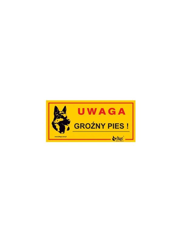 Wyjątkowa oferta Dingo Tabliczka ostrzegawcza "Uwaga groźny pies!"