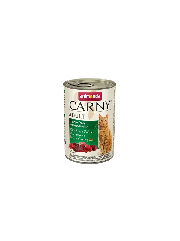 Animonda Carny Adult Wołowina, Sarnina + Borówka puszka 400g Premium