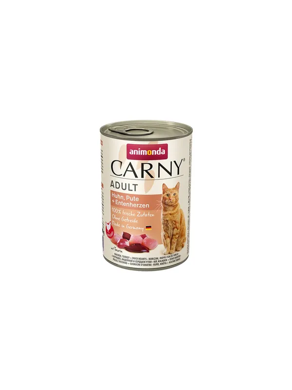 Tylko do końca tygodnia Animonda Carny Adult Kurczak, Indyk + Kacze serca puszka 400g