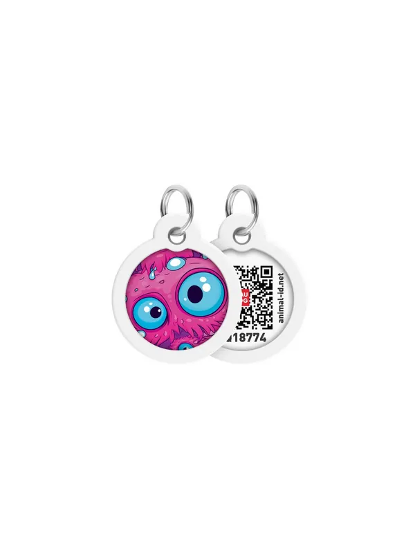 Collar WauDog Smart ID Zawieszka z QR-paszportem okrągła 3cm oko potwora Super okazja