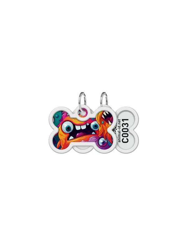 Do wyczerpania zapasów Collar WauDog Smart ID Zawieszka z QR-paszportem kość 4x3cm zębate potwory