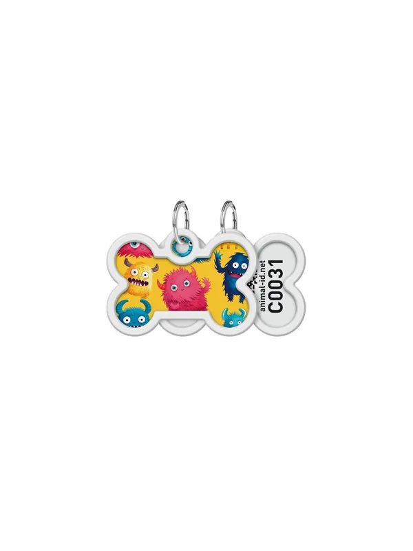 Collar WauDog Smart ID Zawieszka z QR-paszportem kość 4x3cm futrzane potwory Hit cenowy