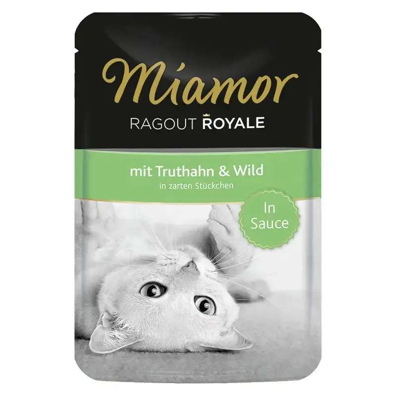 MIAMOR Ragout Royal indyk z dziczyzną w sosie - mokra karma dla kota, saszetka 100g Taniej