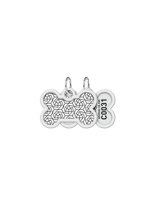 Collar WauDog Smart ID Zawieszka z QR-paszportem kość 4x3cm geometria Wyprzedaż