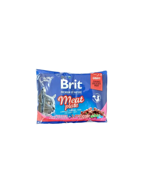 Brit Premium Cat Adult Meat Plate saszetki 4x100g Dodaj do koszyka