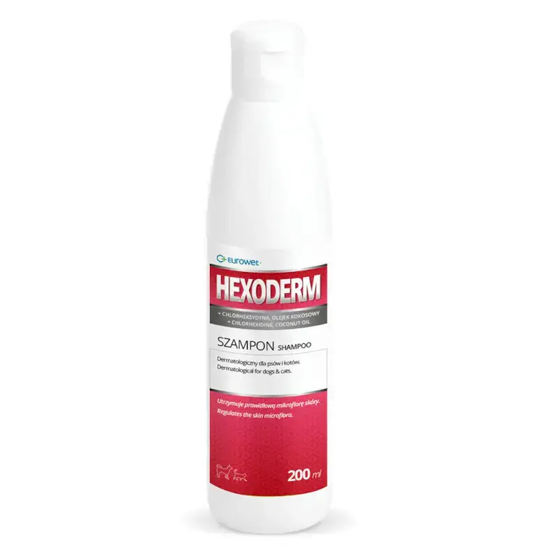 EUROWET Hexoderm - szampon dermatologiczny dla psów i kotów 200ml lub 500ml Dostępne od ręki