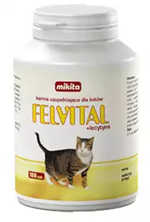 Tylko dziś Mikita Felvital z lecytyną, witaminy dla kota, 100 tabletek