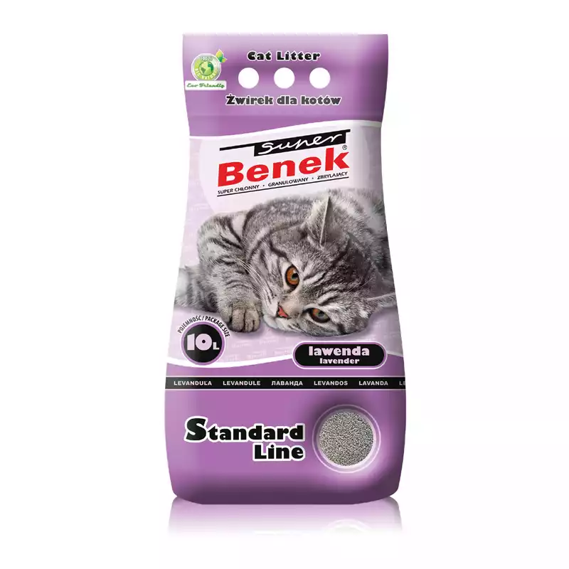 Hit sprzedaży CERTECH Super Benek STANDARD LINE Lawenda - zapachowy żwirek dla kota
