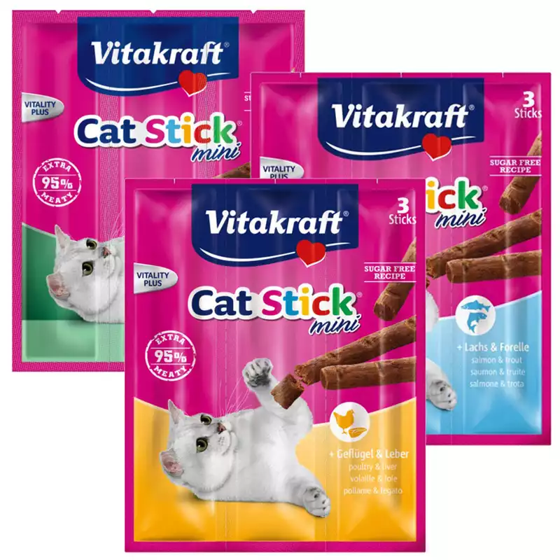 Tylko dziś VITAKRAFT - CAT-STICK MINI - mini kabanosy, przysmak dla kota, 3 szt.