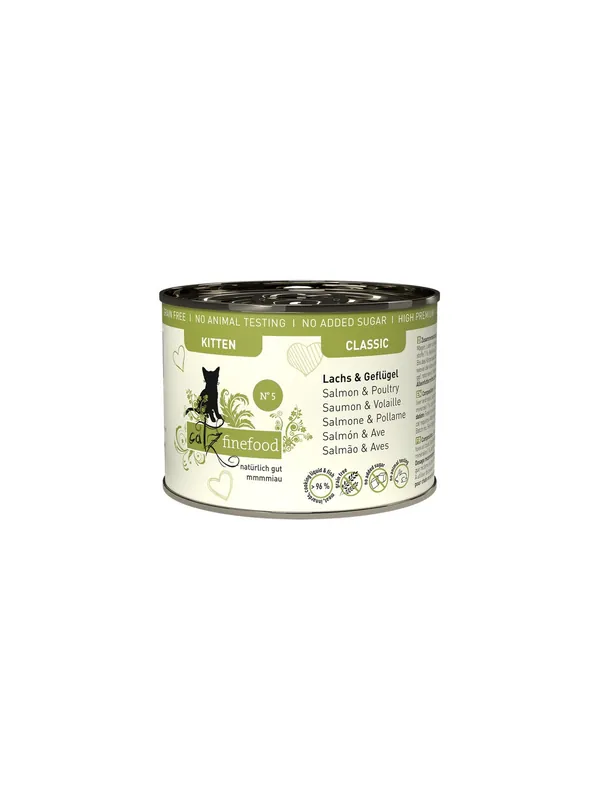 Okazja Catz Finefood Classic Kitten N.05 Łosoś i drób puszka 200g