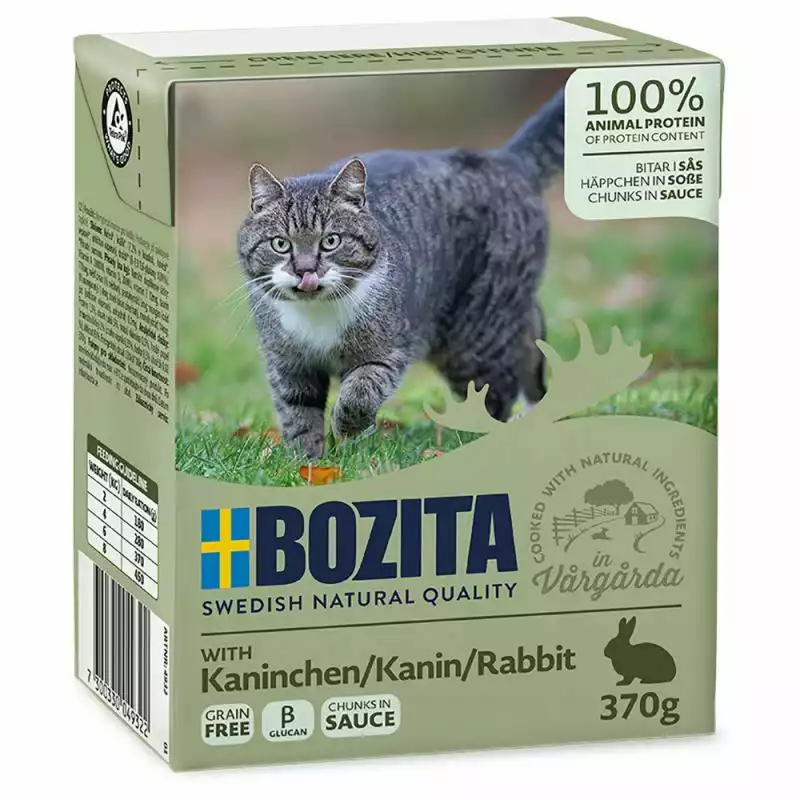 Dostępne od ręki BOZITA RABBIT- karma dla kota z mięsem królika w sosie 370g