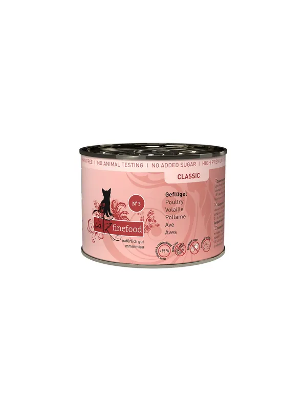 Łatwy zwrot Catz Finefood Classic Drób (N.03) puszka 200g