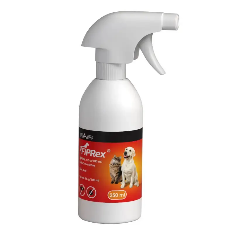 Taniej FIPREX Spray - preparat do zwalczania pcheł, kleszczy, wszy i wszołów u psów i kotów