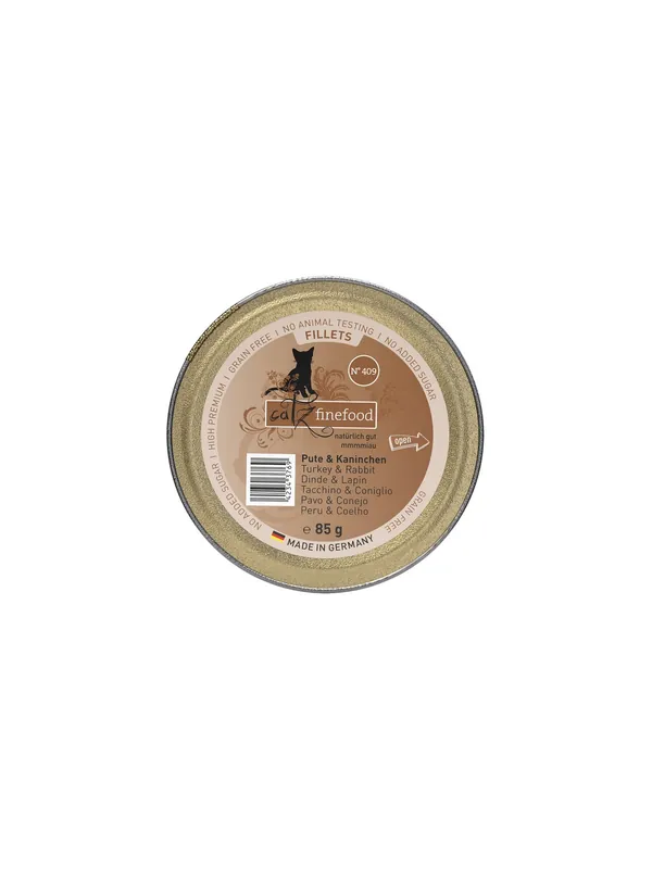 Oferta czasowa Catz Finefood Filety N.409 Indyk/Królik tacka 85g