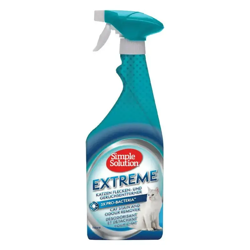 Nie przegap SIMPLE SOLUTION Extreme Stain & Odour Remover KOT - Skoncentrowany, enzymatyczny eliminator plam i przykrych zapachów, 750ml