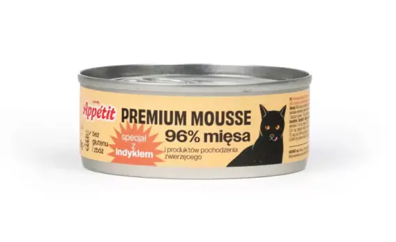 Comfy Appetit Premium Mousse Indyk 85g mokra karma dla kota w puszce Popularny