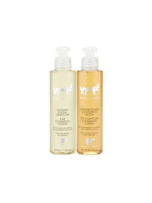 Dostępne od ręki Yuup! Home Eye & Ear Care Set (2x150ml) – Profesjonalny Zestaw do Czyszczenia Okolic Oczu i Uszu dla Psów i Kotów