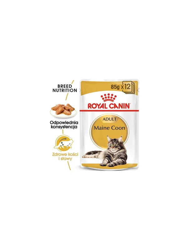 Ostatnie sztuki Royal Canin Maine Coon karma mokra w sosie dla kotów dorosłych rasy maine coon saszetka 85g