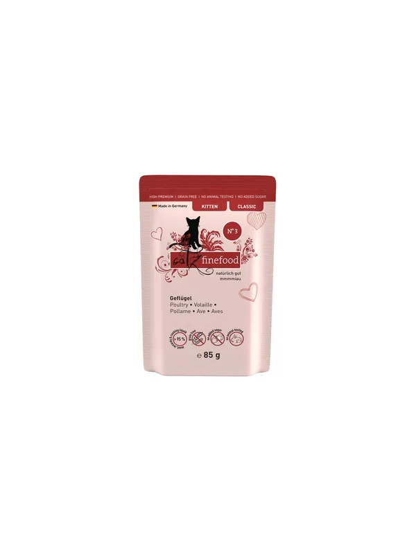 Do wyczerpania zapasów Catz Finefood Classic Kitten Drób (N.03) saszetka 85g