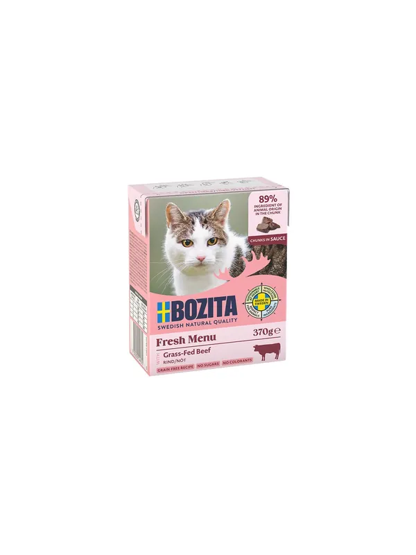Bozita z Wołowiną kawałki w sosie kartonik 370g Zniżka