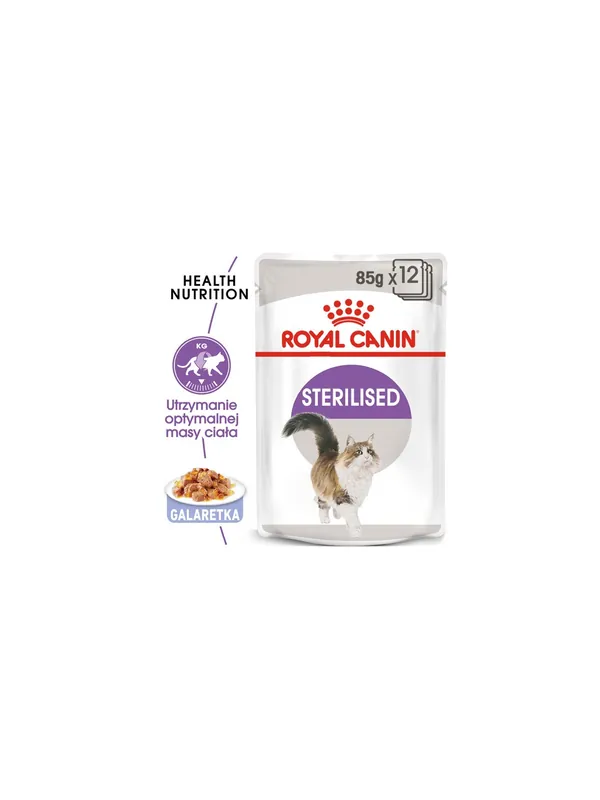 Royal Canin Sterilised w galaretce karma mokra dla kotów dorosłych, sterylizowanych saszetka 85g Tylko dziś