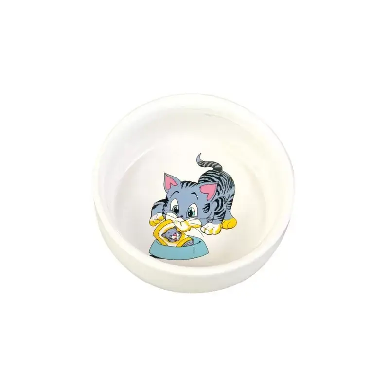 Nowy TRIXIE Miska ceramiczna dla kota z motywem 0,3l / 11cm