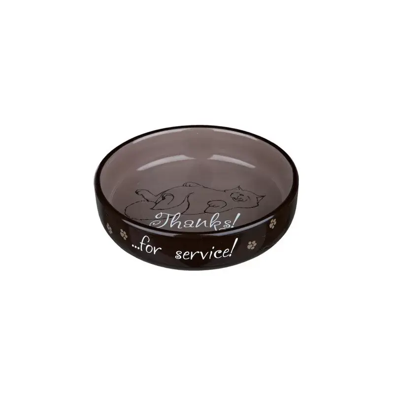 Kup online TRIXIE Miska ceramiczna "Thanks for service" dla kotów krótkonosych (0,3l / śr. 15cm) - różne kolory