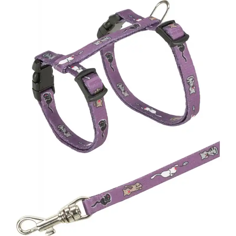 TRIXIE Szelki regulowane ze smyczą dla małych kotów 21-33cm/8mm Wyjątkowa oferta