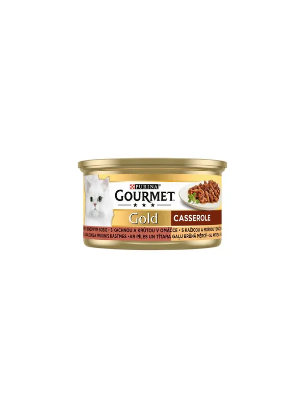 Oferta limitowana Gourmet Gold Kaczka i indyk w brązowym sosie 85g