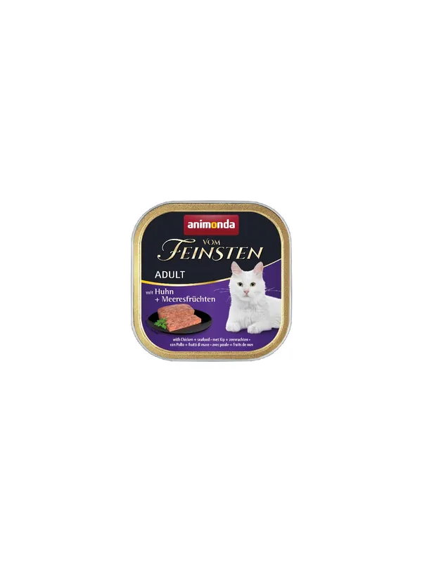 Animonda vom Feinsten Cat Adult z Kurczakiem i Owocami Morza tacka 100g Dostępne od ręki