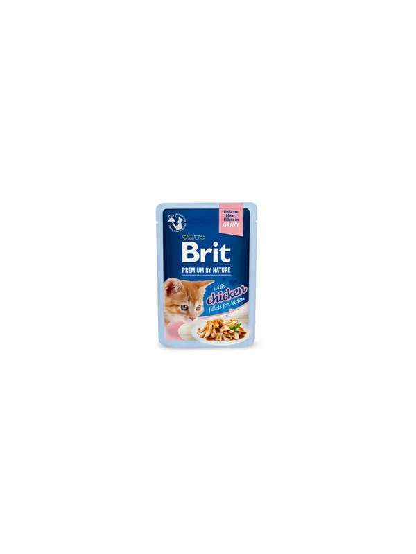 Łatwy zwrot Brit Premium Cat Kitten Fillets with Chicken saszetka 85g