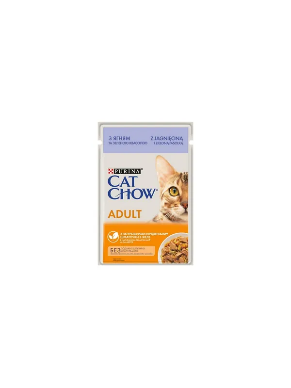 Purina Cat Chow Jagnięcina i zielona fasolka saszetka 85g Nowość
