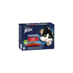Popularny Felix Fantastic Wiejskie Smaki w galaretce kurczak/wołowina/królik/jagnięcina saszetki 12x85g